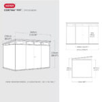 Keter 11x 7 Cortina Heavy Duty Plastic Pent Shed – Dark Grey - Image 7