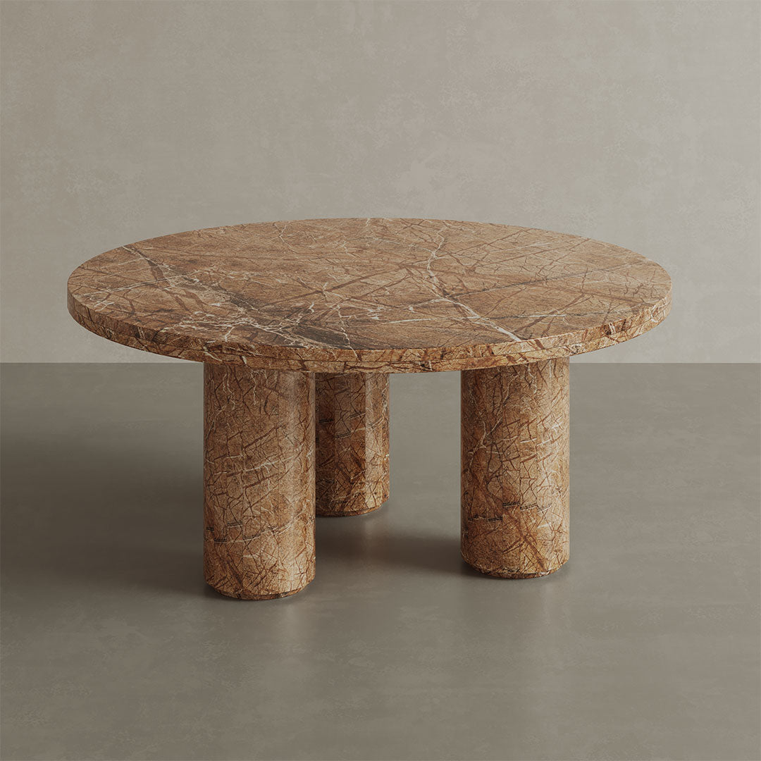 Casoli-Mocha-Marble-90cm-Coffee-Table-img2 Casoli Marble Coffee Table, Mocha - Image 1
