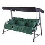 Alfresia Turin 3 Seater Reclining Garden Swing Seat | Classic Cushions - Image 3