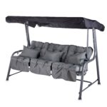 Alfresia Turin 3 Seater Reclining Garden Swing Seat | Classic Cushions - Image 4