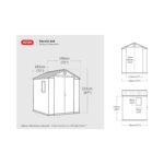 Keter 6×6 Darwin Heavy Duty Plastic Garden Shed – Brown - Image 7