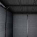 Keter 9×7.5 Newton Plus Side Entry Plastic Shed – Dark Grey - Image 3