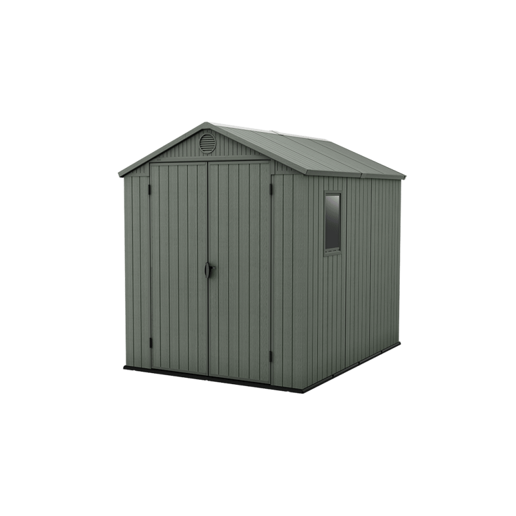 Keter_FEB_2023_Darwin_line_enbosing_board_6X8_Dark_Green_Side_window_Face_left_StanAlone_Render_01_1030x650_371c07dd-00f2-4910-bcc0-ea12e895a964-1-2 Keter 6×8 Darwin Heavy Duty Plastic Garden Shed – Green - Image 1